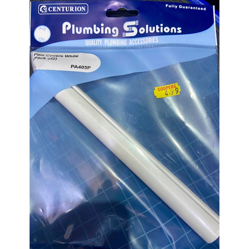 CENTURION PLUMBING SOLUTIONS PIPE COVERS WHITE (pack of 2)