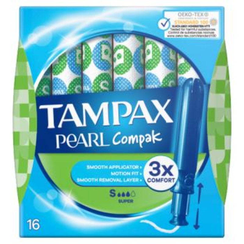 TAMPAX COMPAK PEARL SUPER 16S
