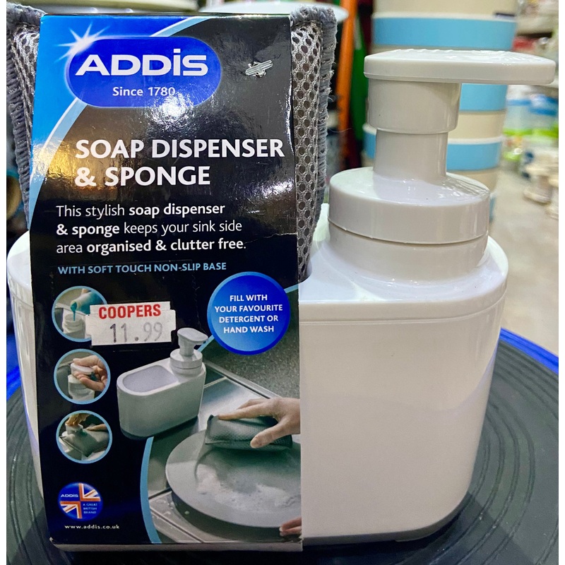 ADDIS SOAP DISPENSER & SPONGE