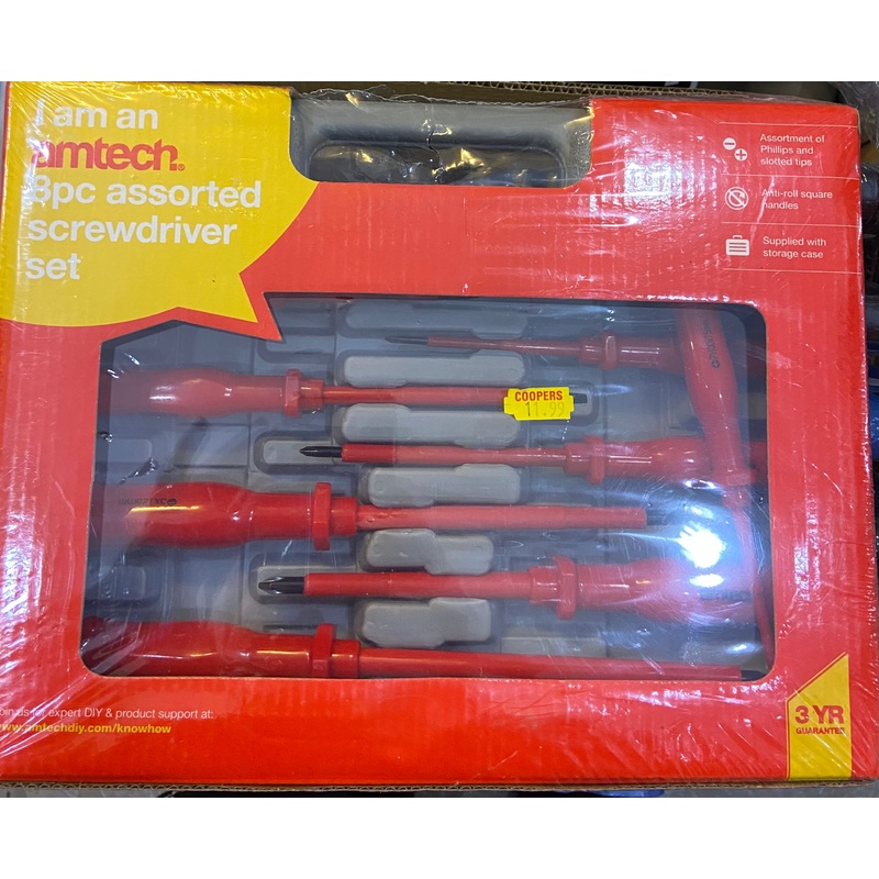 AMTECH 8pc ASSORTED SCREWDRIVER SET