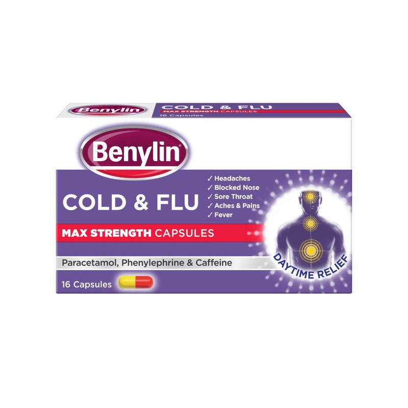 Benylin Cold & Flu Max Caps 16’s