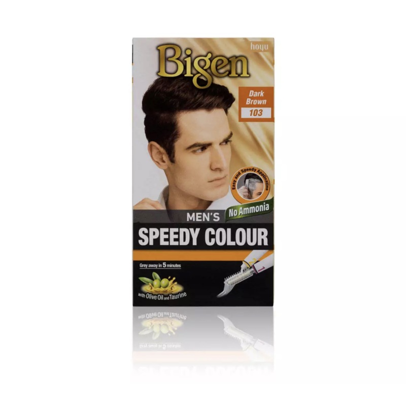 Bigen Mens Speedy Colour For Hair  Dark Brown 103