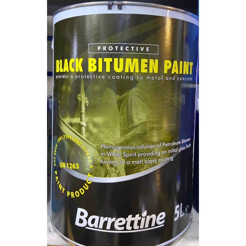 BARRETTINE 5L BLACK BITUMEN PAINT