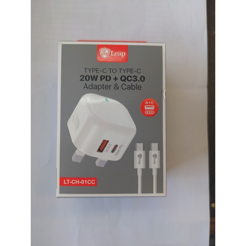 Type C to Type C 20w PD+QC3.0 Adapter & Cable
