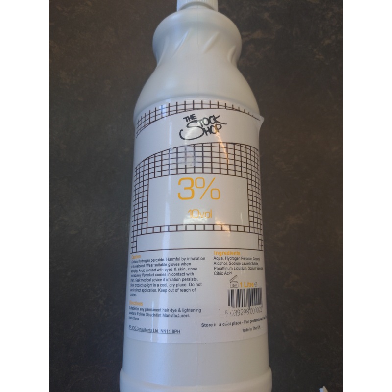3% 10vol Cream hydrogen peroxide 1ltr