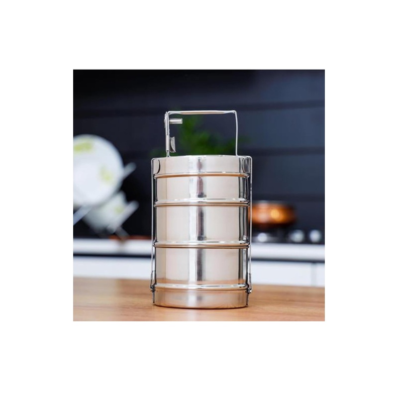 TRI-STAR 14 Stainless Steel Tiffin, 3 Tier Lunch Box