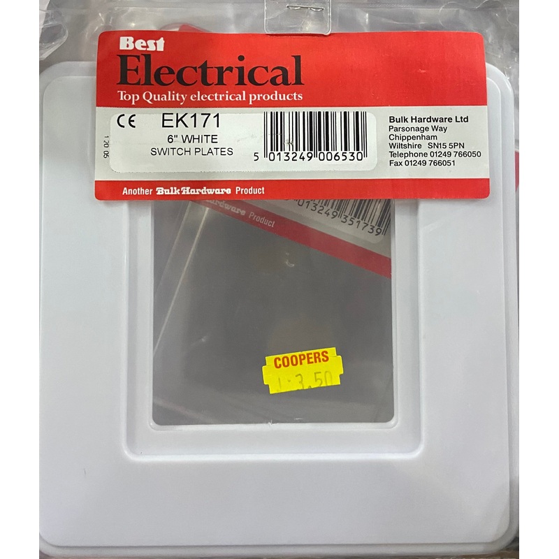 6 WHITE SWITCH PLATES