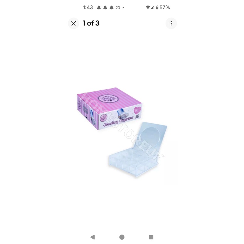 Clear Jewellery Organizer Box With Mirror Plastic Cosmetic Display Store Box