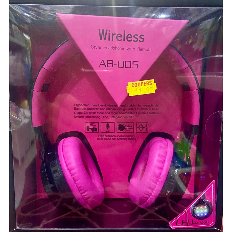 WIRELESS STYLE HEADPHONE WITH REMOTE