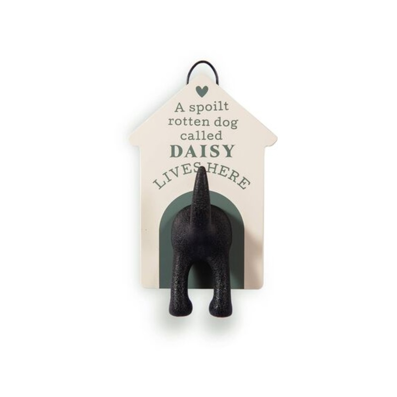 A Spoilt Dog Called DAISY Lives Here Dog Lead Cloths Hanging Hook