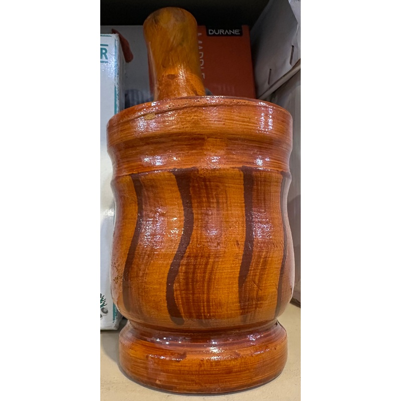 WOODEN MORTAR & PESTIE