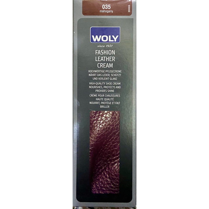 WOLY FASHION LEATHER CREAM mahogany 75ml