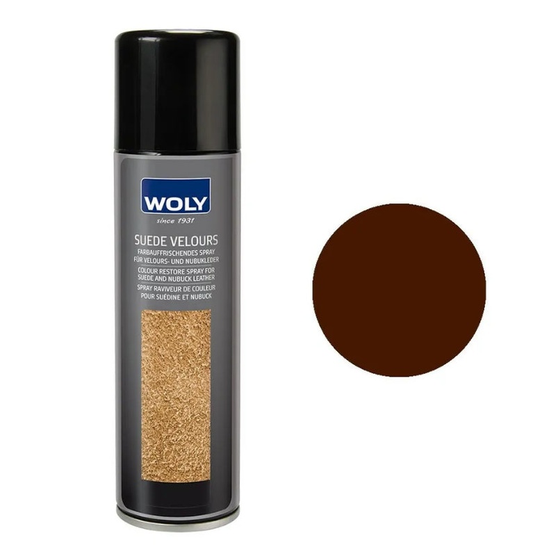 Woly Suede Velours Nubuck Leather Renovating Restore DARK BROWN Spray Shoe Boots