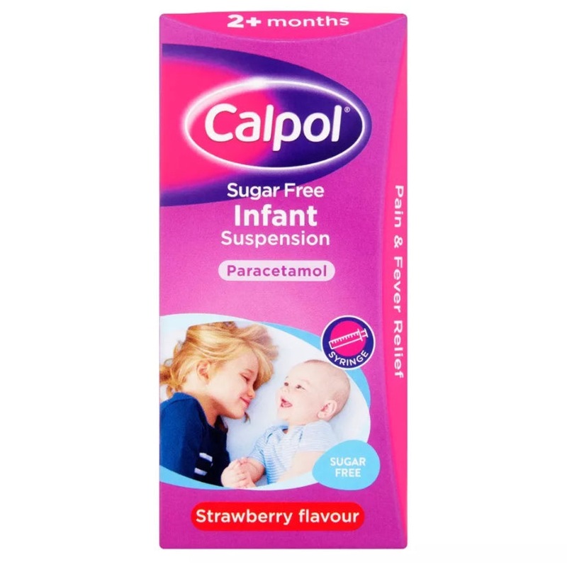 CALPOL SUGAR FREE INFANT SUSPENSION PARACETAMOL STRAWBERRY FLAVOUR 100ml