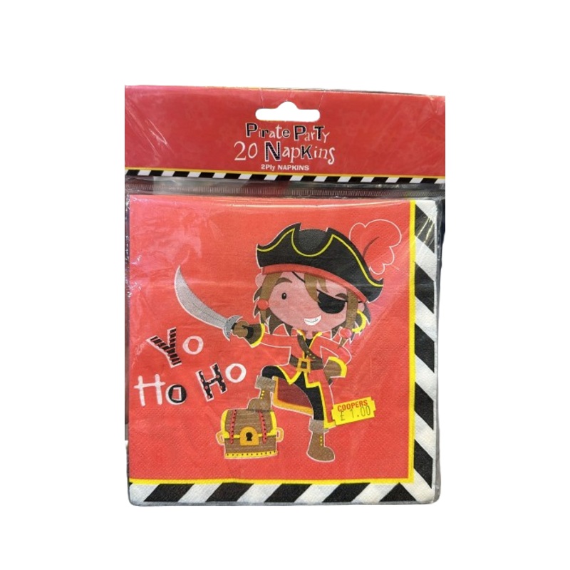 20 Pirate party napkins