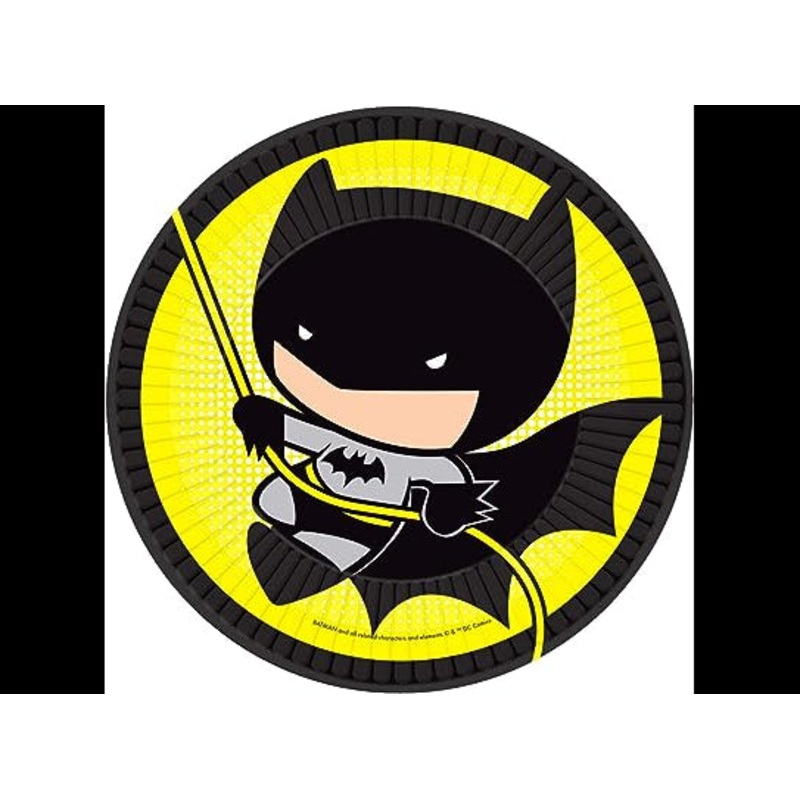 Amscan 9 Inch Batman Vs Joker Party Paper 8 Plates – Yellow And Black