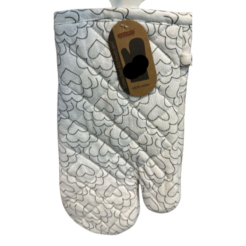 Apolo Cotton Oven Mitt WHT