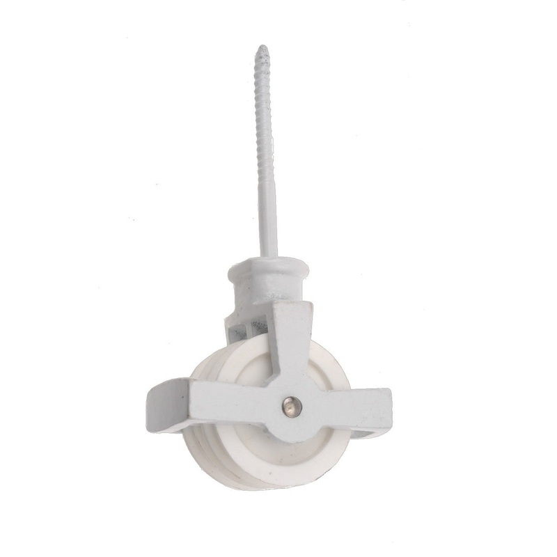 Double Screw Pulleys, White