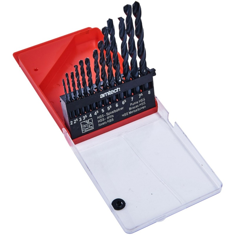 Amtech 13 Piece High Speed Steel Drill Set – Large