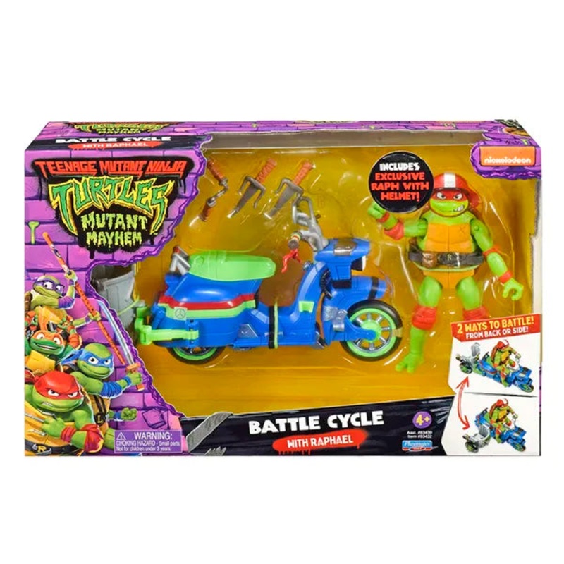 Teenage Mutant Ninja Turtles: Mutant Mayhem: Action Figure & Vehicle: Battle Cycle & Raphael