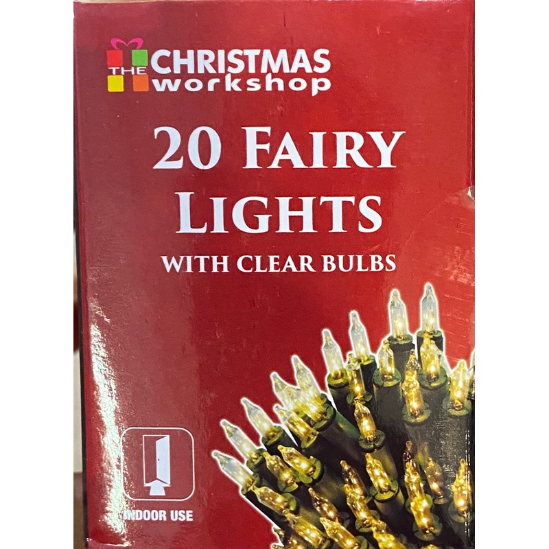CHRISTMAS WORKSHOP 20 FAIRY LIGHTS WITH CLEAR BULBS