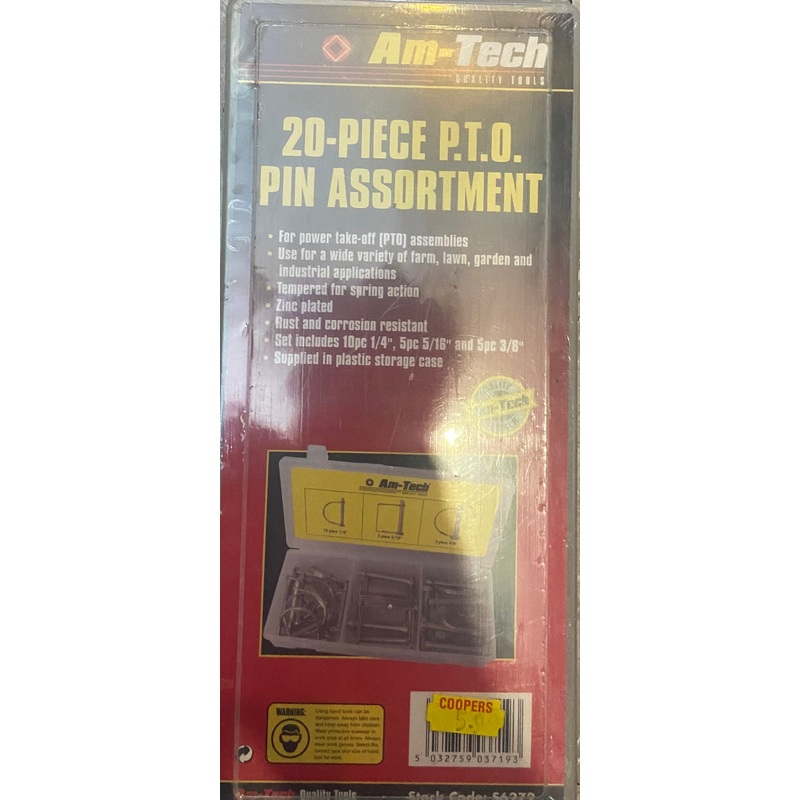 AM-TECH 20-PIECE P.T.O. PIN ASSORTMENT