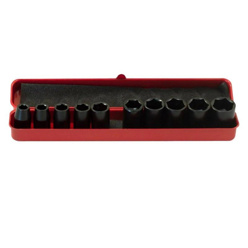 AMTECH 10 PIECE 1/2 DRIVE IMPACT SOCKET SET