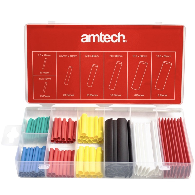 AMTECH 127pc COLOUR SHRINK WRAP ASSORTMENT