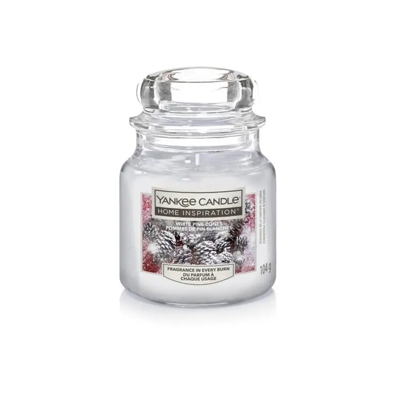 YANKEE SMALL JAR WHITE PINE CONES SCENTED CANDLE 104G