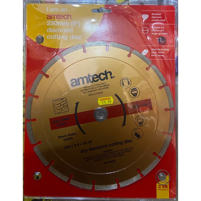 AMTECH 230mm (9) DIAMOND CUTTING