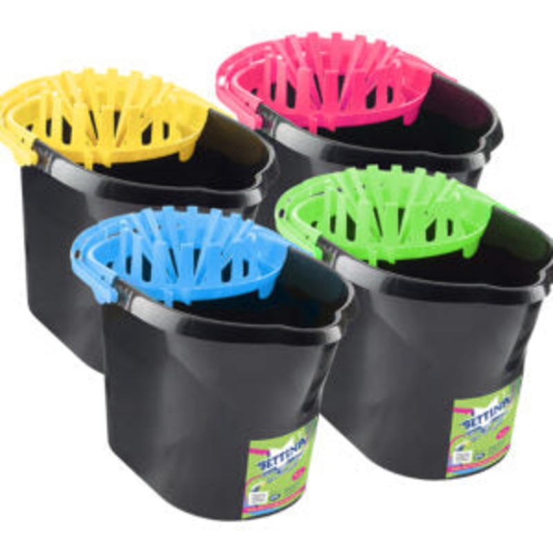 B369 Bettina Black 14L Bucket and Wringer