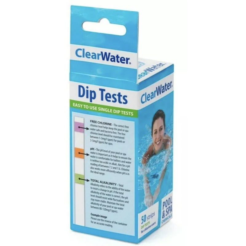 CLEARWATER CHLORINE DIP TEST  50PH STRIPS