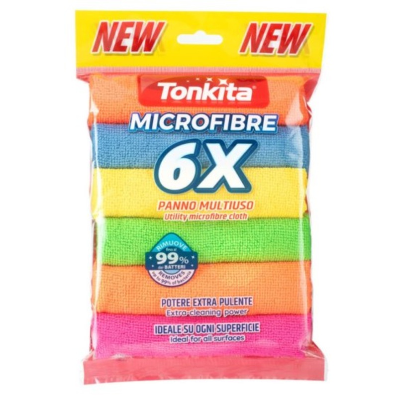 TONKITA MICROFIBRE CLOTHS ASSORTED – 6S