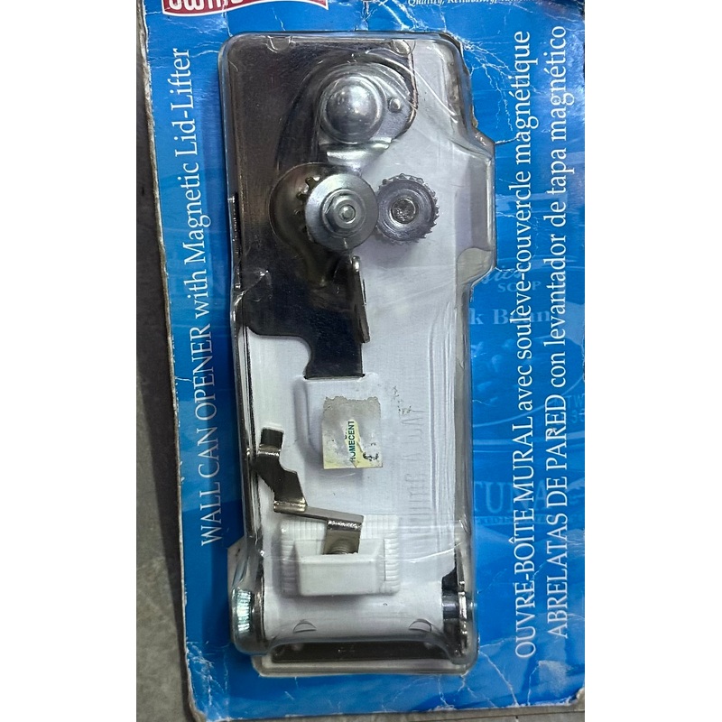 Wall Can Opener With Magnetic Lid-Lifter