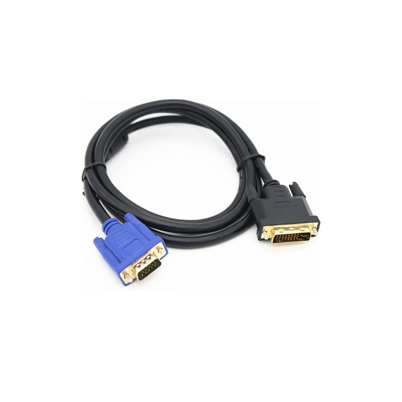 2X DVI to VGA Cable VGA to DVI Male to Male HD Cable