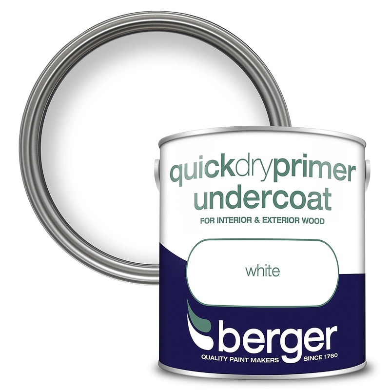 Berger Quick Dry Primer Undercoat Paint White – 2.5L