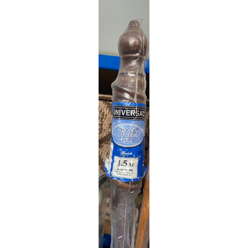 WOODEN CURTAIN POLE 1.5m