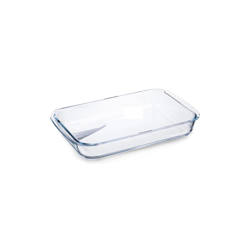 Tempered Glass Plate Household Creative Baking Plate Rice Plate Vegetable Plate Oven Microwave Special Fish Plate Rectangular