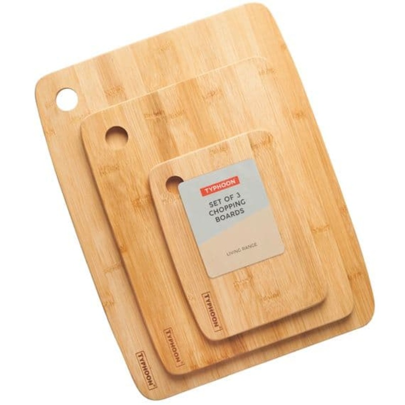 Typhoon Living Set of 3 Bamboo Wooden Chopping Boards