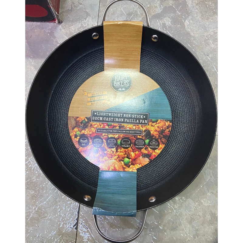 32cm CAST IRON PAELLA PAN NON-STICK