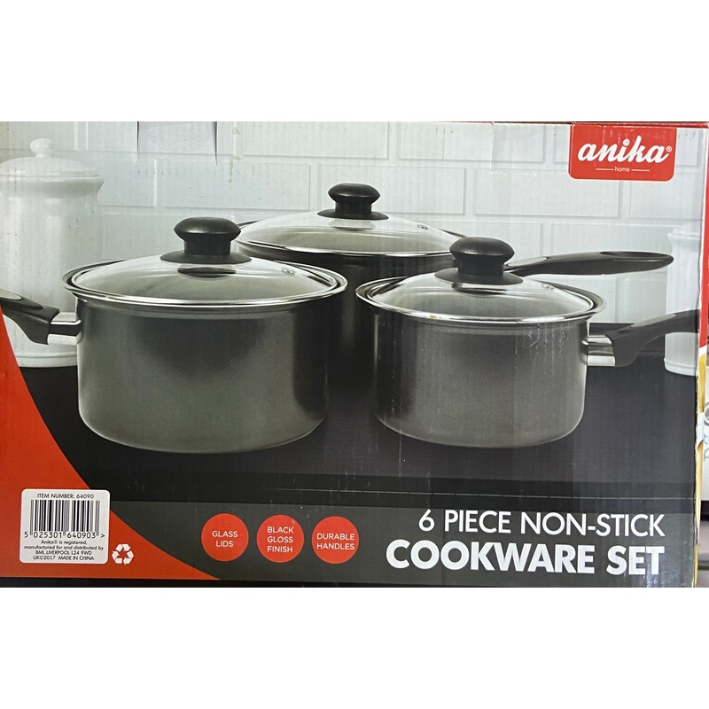 ANIKA 6 PIECE NON-STICK COOKWARE SET