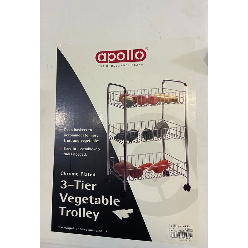APOLLO 3 TIER VEGETABLE TROLLY