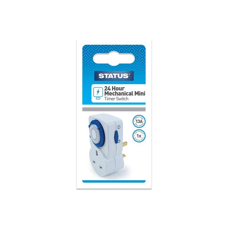 24 Hour – Timer Switch – Mini Size – White -1 pk