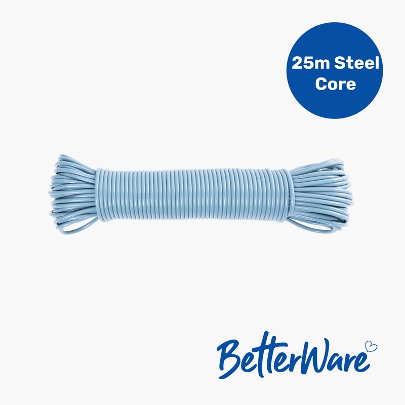 B/Ware 25m Steel Core Clothesline Assorted