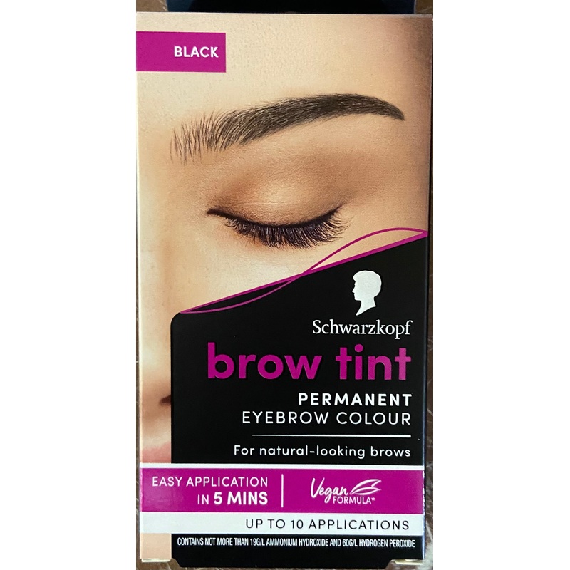 BLACK BROW TINT PERMANENT EYEBROW COLOUR