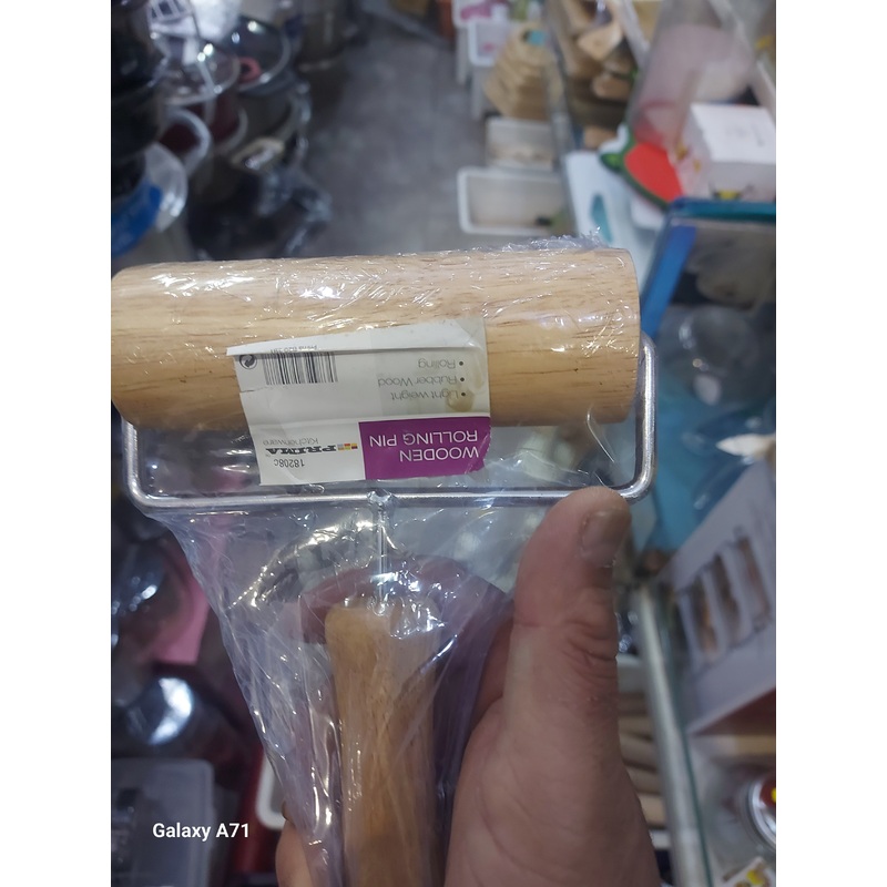 PRIMA RUBBER WOOD ROLLING PIN 13CM