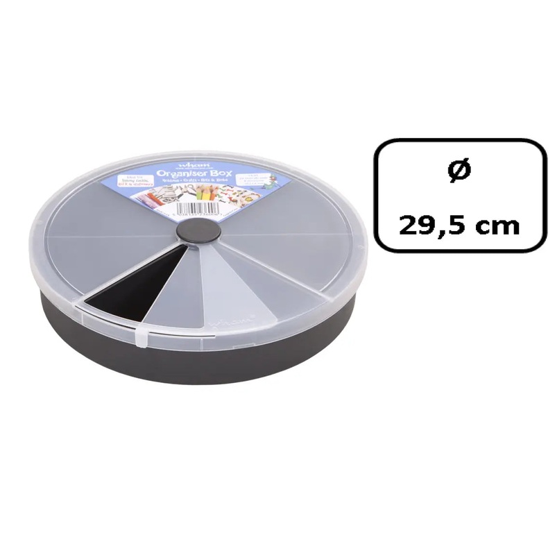 WHAM RND ORGANISER 29.5CM 8 DIVISIONS GRAPHIT