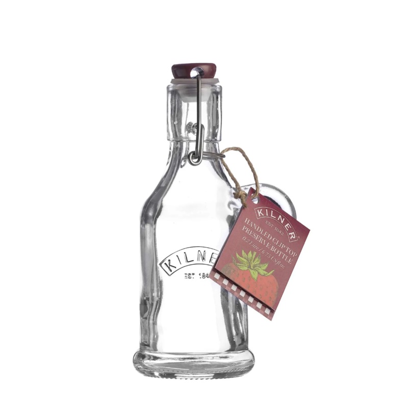 200ml Kilner Bottle Clip Top Lid Handled Glass Oil Sauce Storage Container Clear