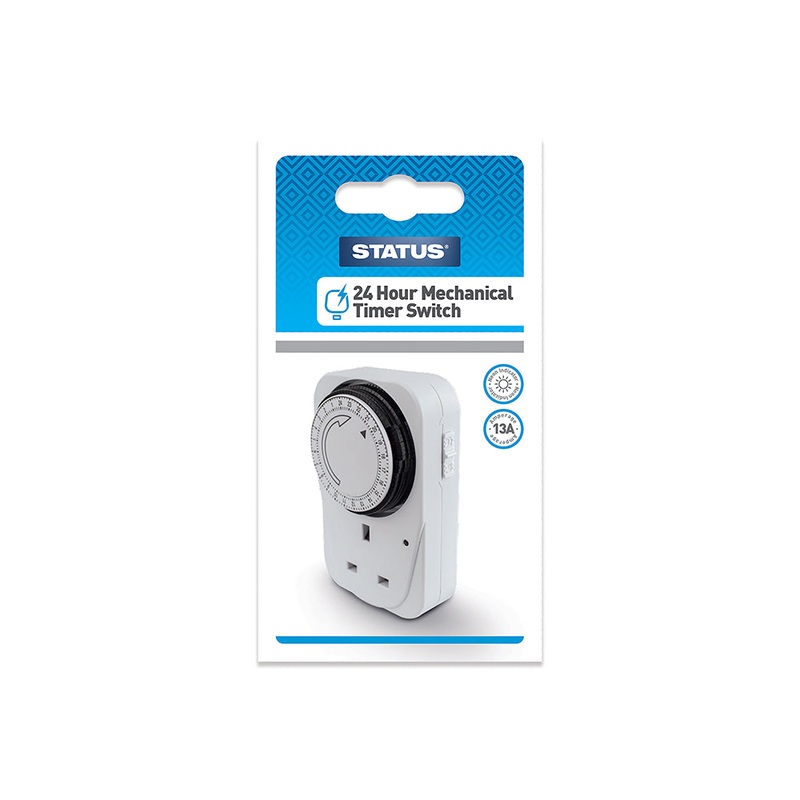 24 Hour – Timer Switch – Standard Size – White -1 pk