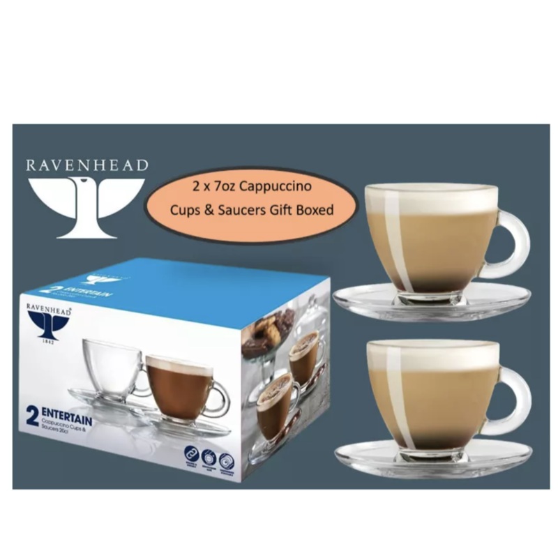 ENTERTAIN SET 2 CAPPUCCINO CUP & SAUCER